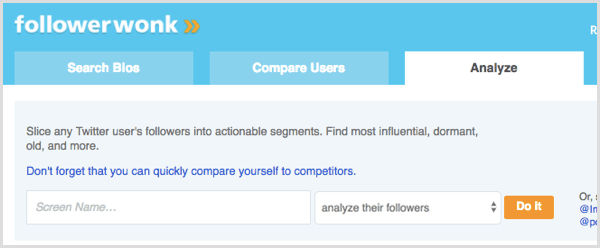 „FollowerWonk“ paieška analizuoja „Twitter“ vartotojo sekėjus