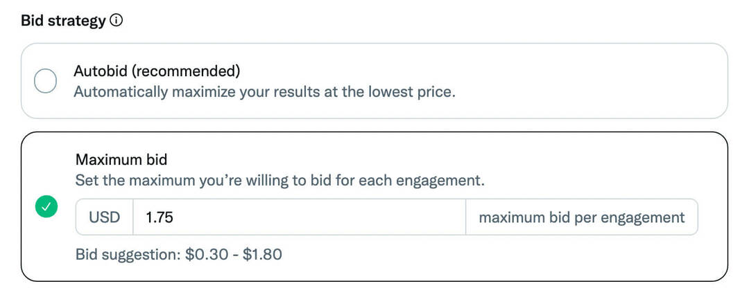 kaip pakeisti „Twitter-ads-adjust-the-bid-settings-ads-manager-maximum-bid-strategy-bid-suggestion-example-5“